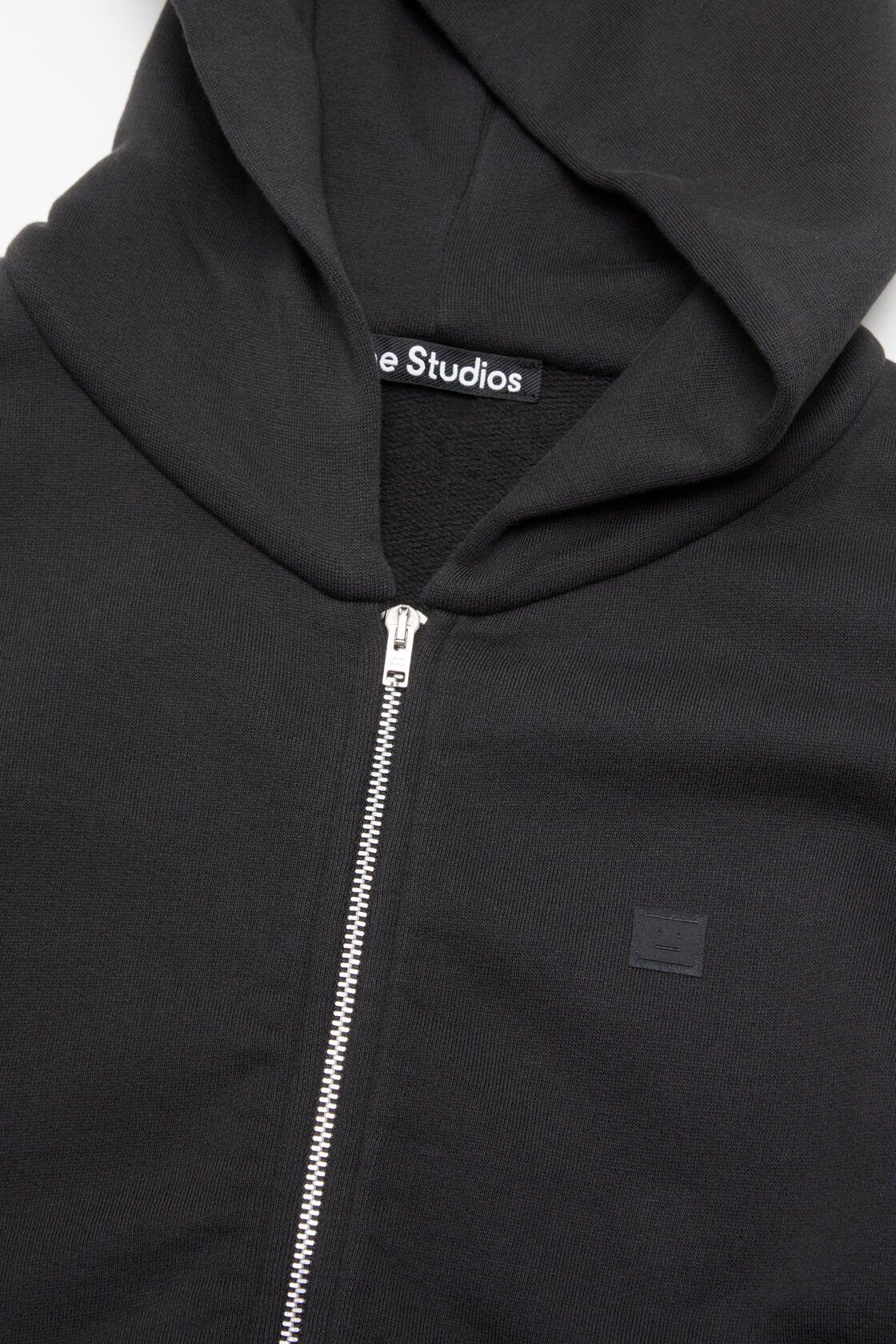 Face logo zip-up hoodie, Black, 2000x