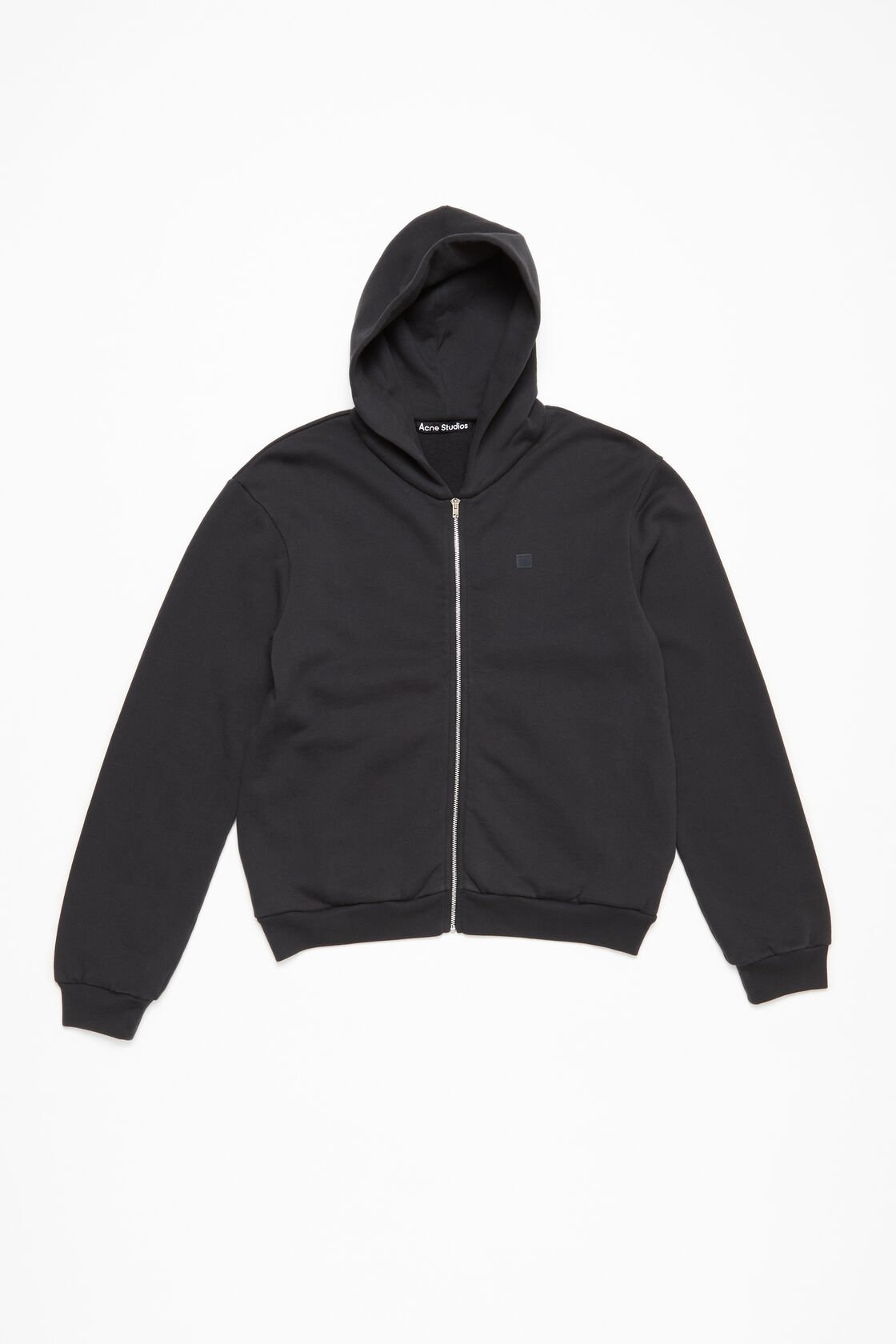 Face logo zip-up hoodie, Black, 2000x