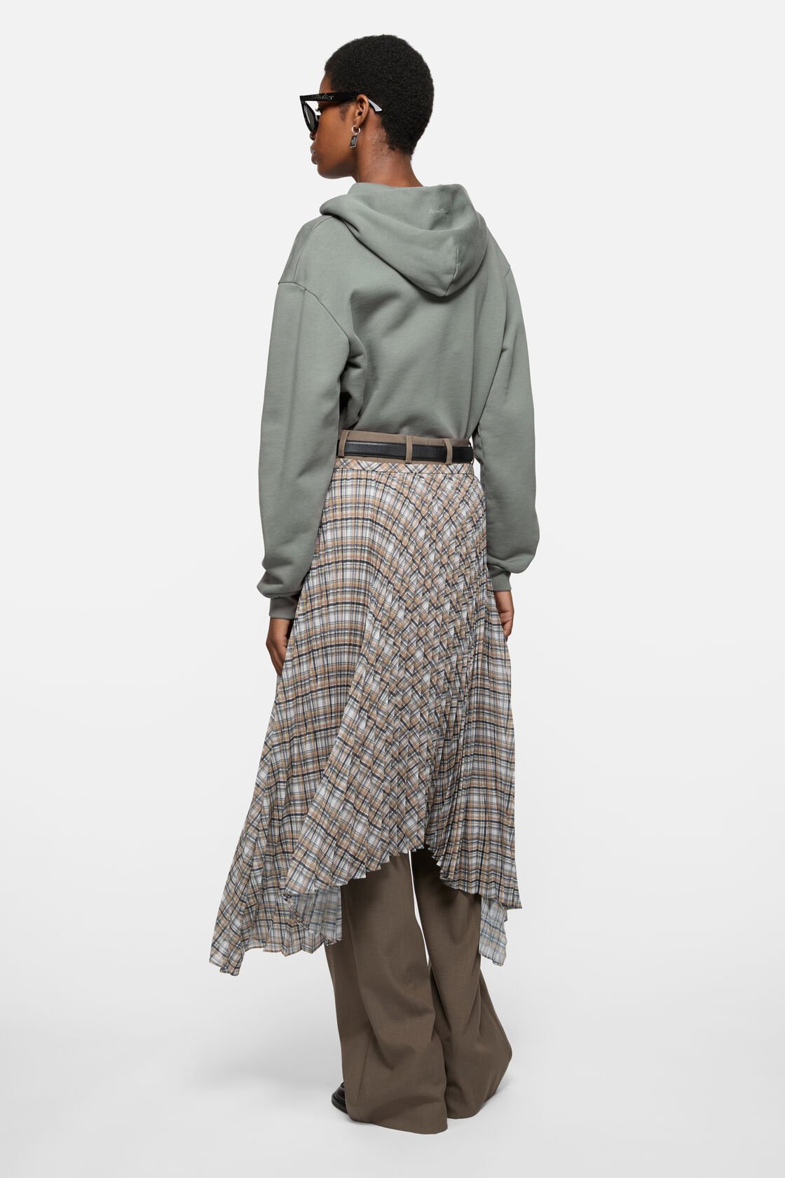 Face logo zip-up hoodie, Stone grey, 2000x