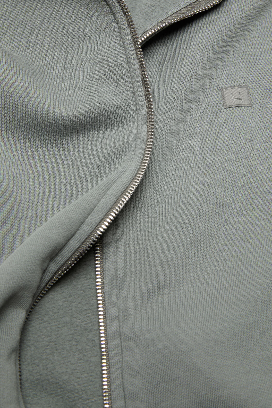 Face logo zip-up hoodie, Stone grey, 2000x