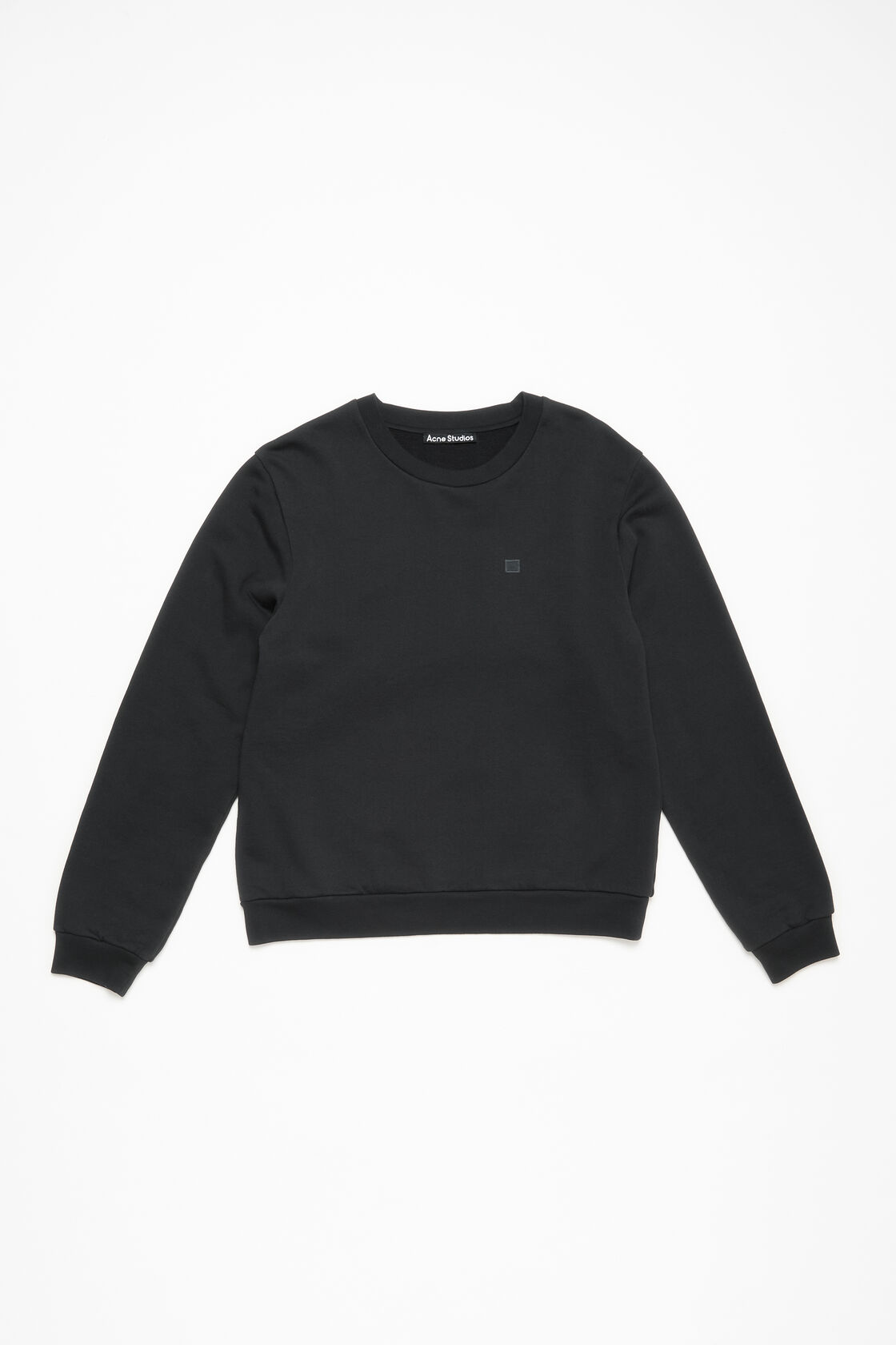 Fleece face logo sweatshirt, Black, 2000x