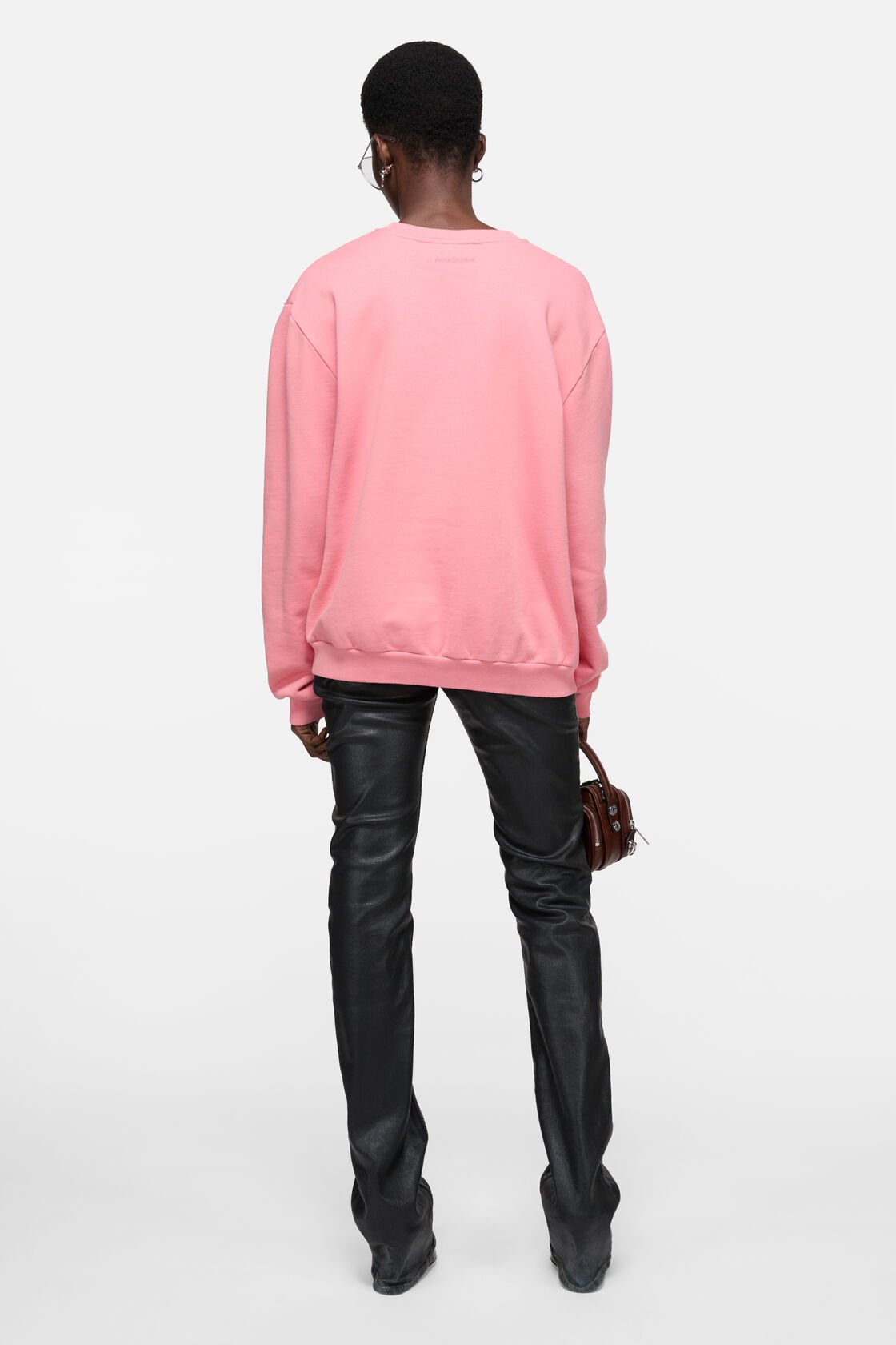 Fleece face logo sweatshirt, Tango pink, 2000x