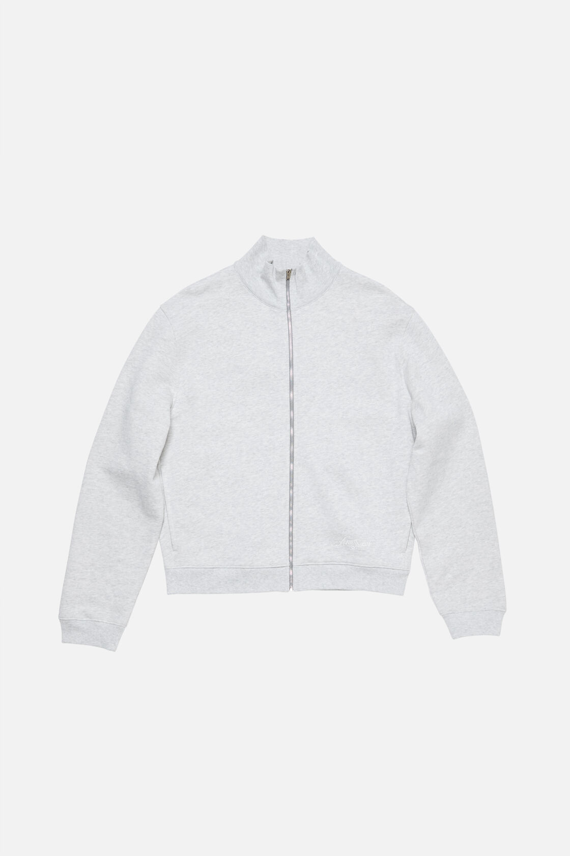 Zip-up sweatshirt, Pale Grey Melange, 2000x
