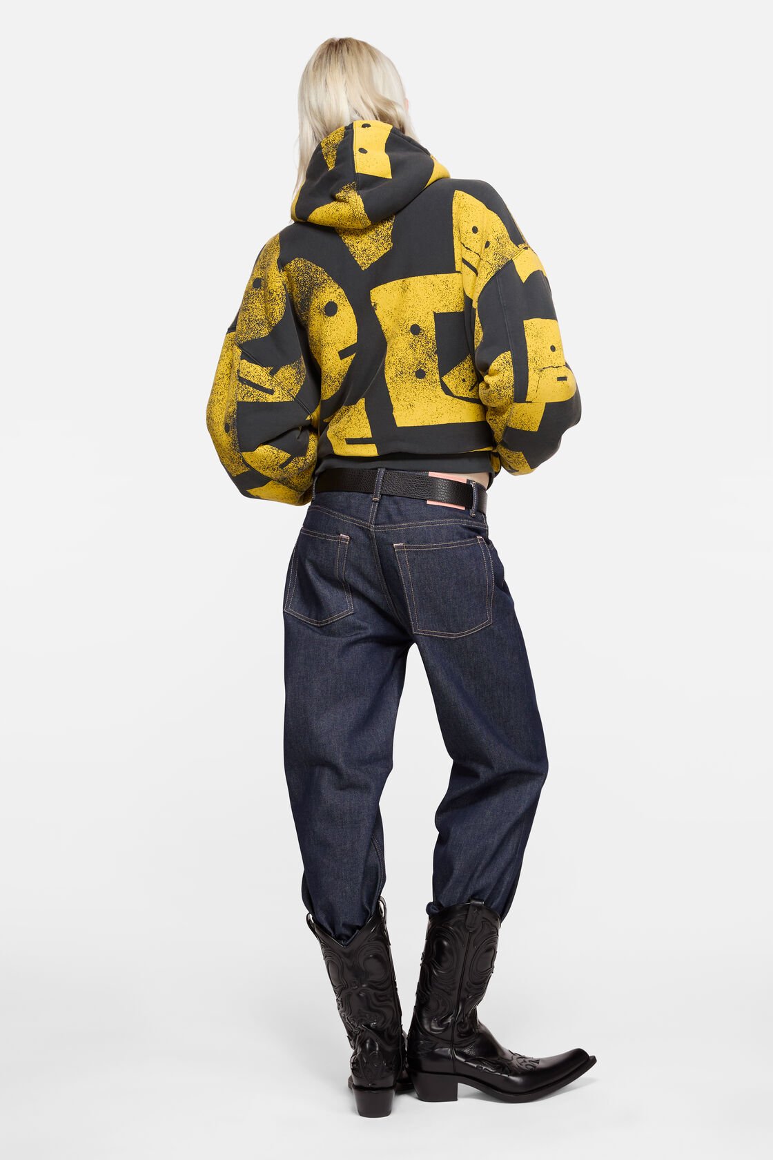 Face zip-up hoodie, Faded black, 2000x