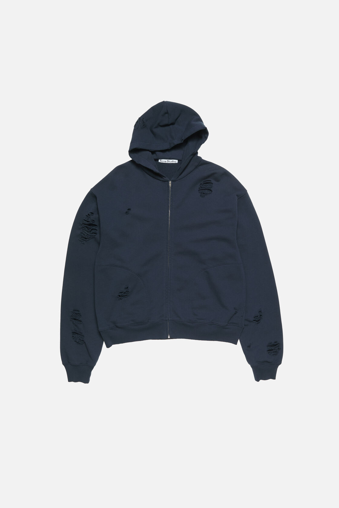 Distressed logo hoodie, Dark navy, 2000x
