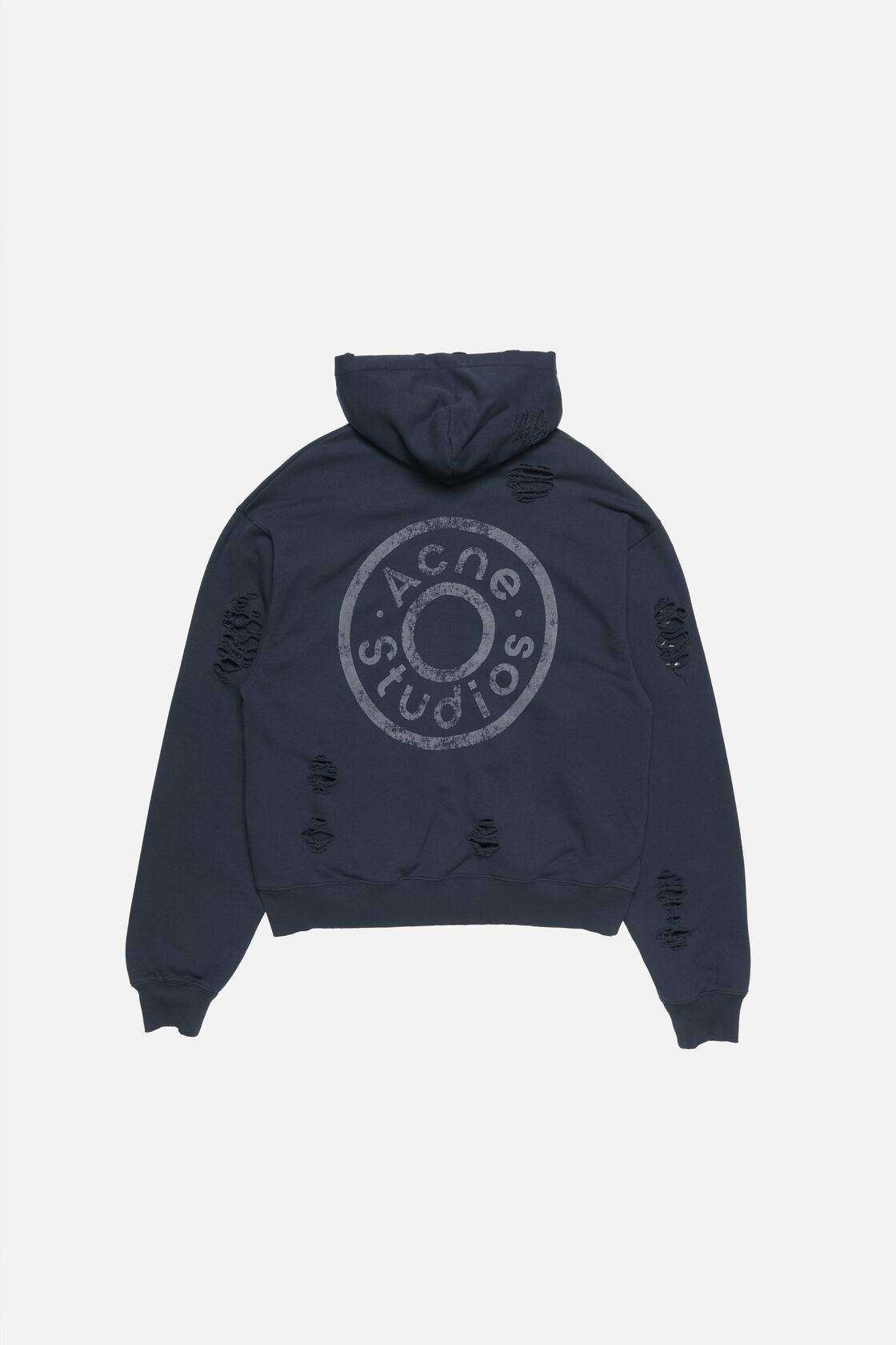 Distressed logo hoodie, Dark navy, 2000x