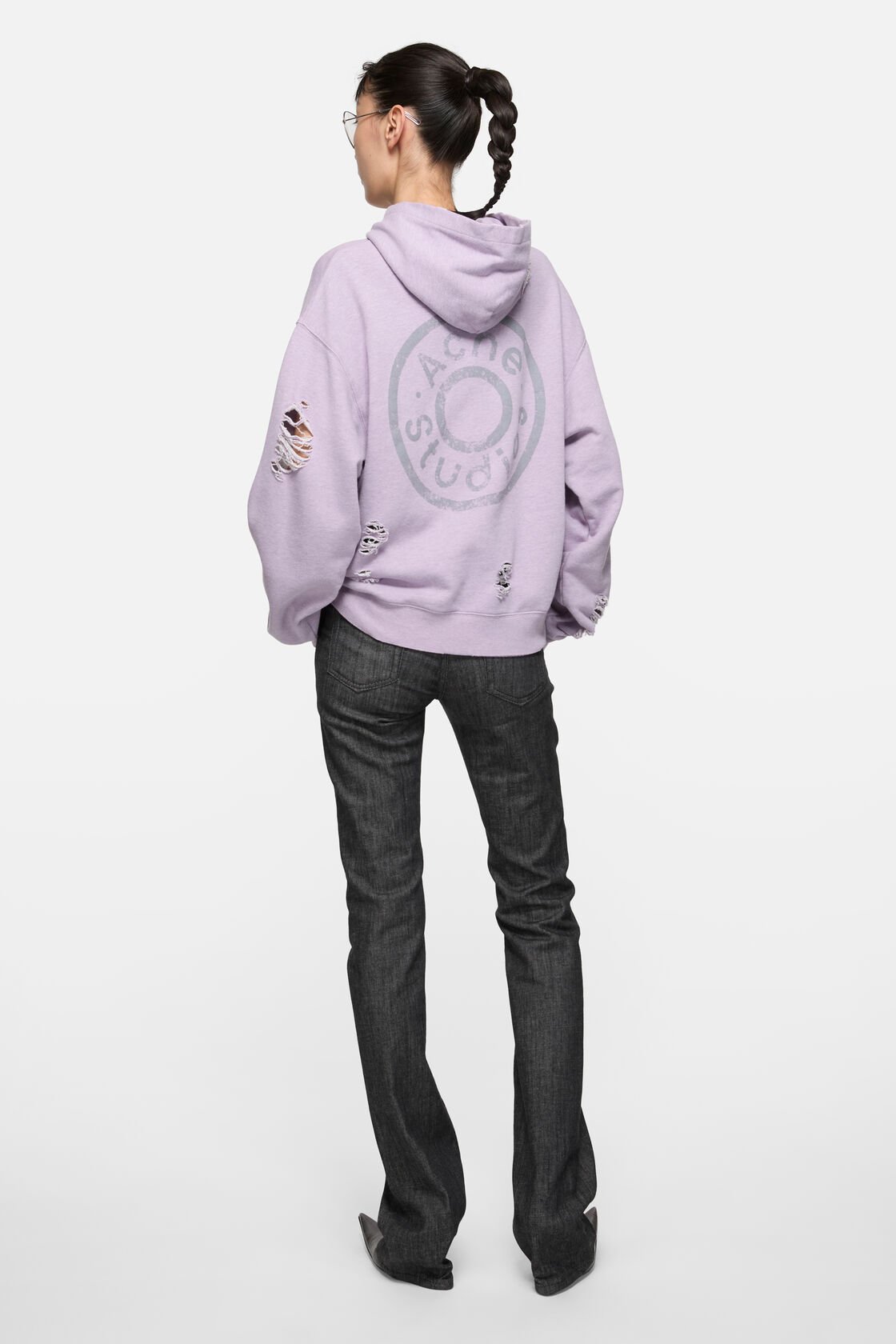 Distressed logo hoodie, Faded purple, 2000x