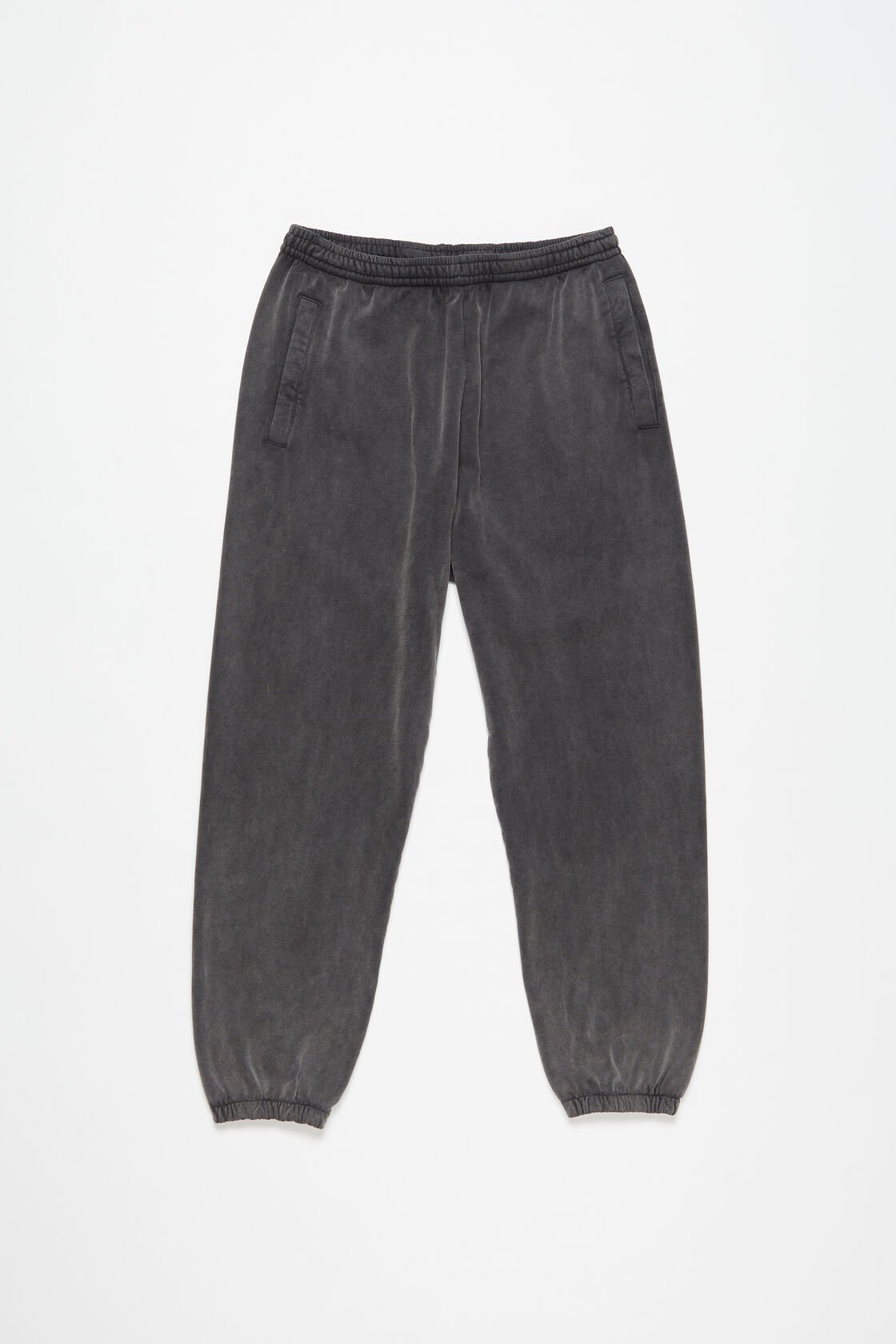 Washed fleece sweatpants, Faded black, 2000x