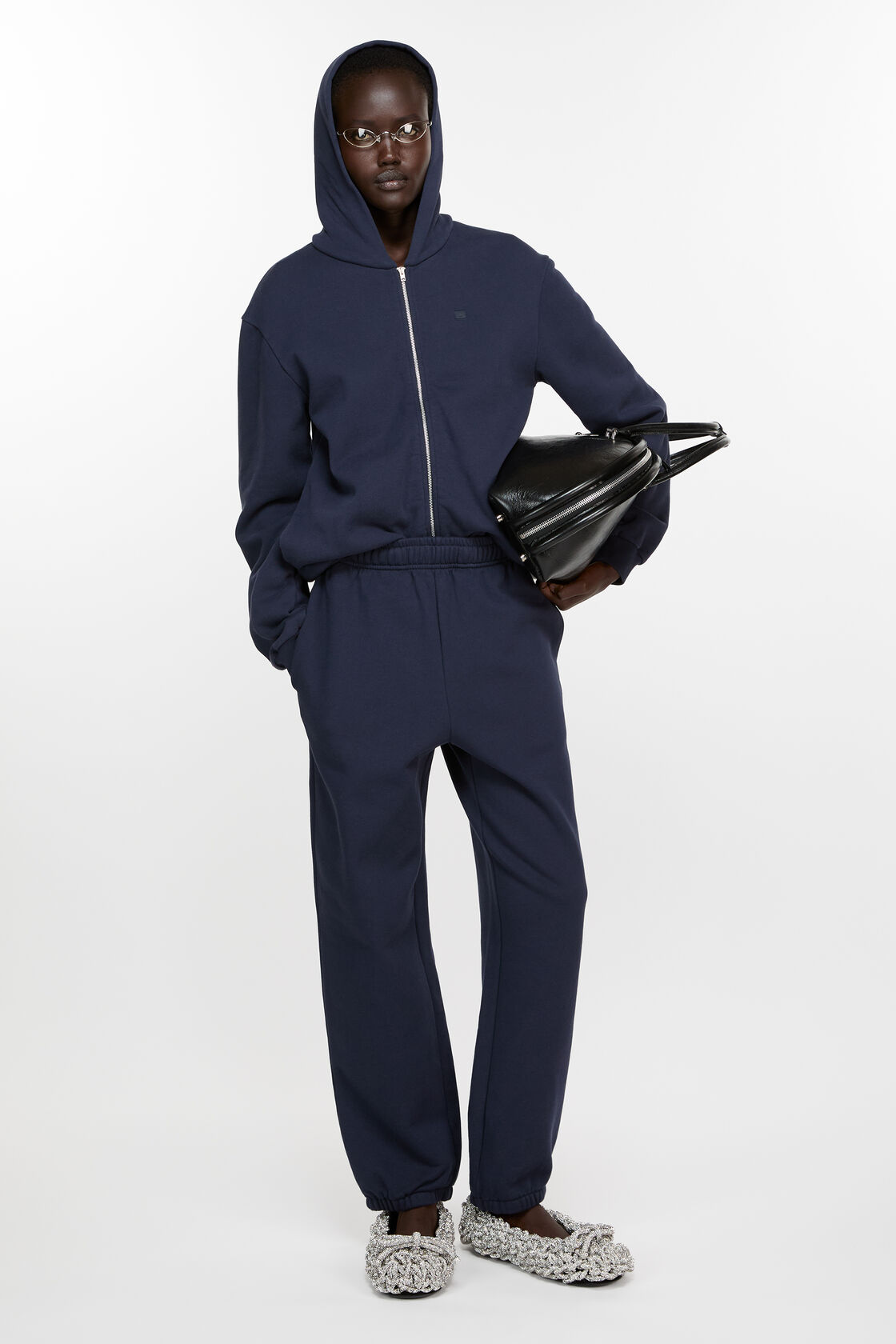 Cotton sweatpants, Navy blue, 2000x