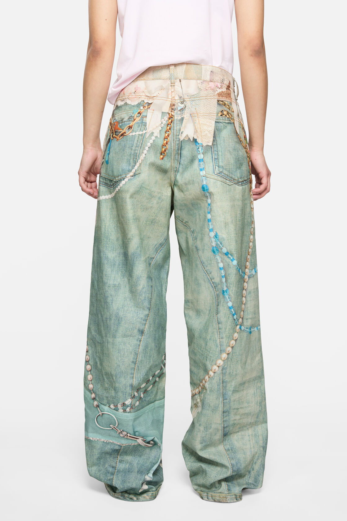 Loose fit jeans - 1981, White/green, 2000x