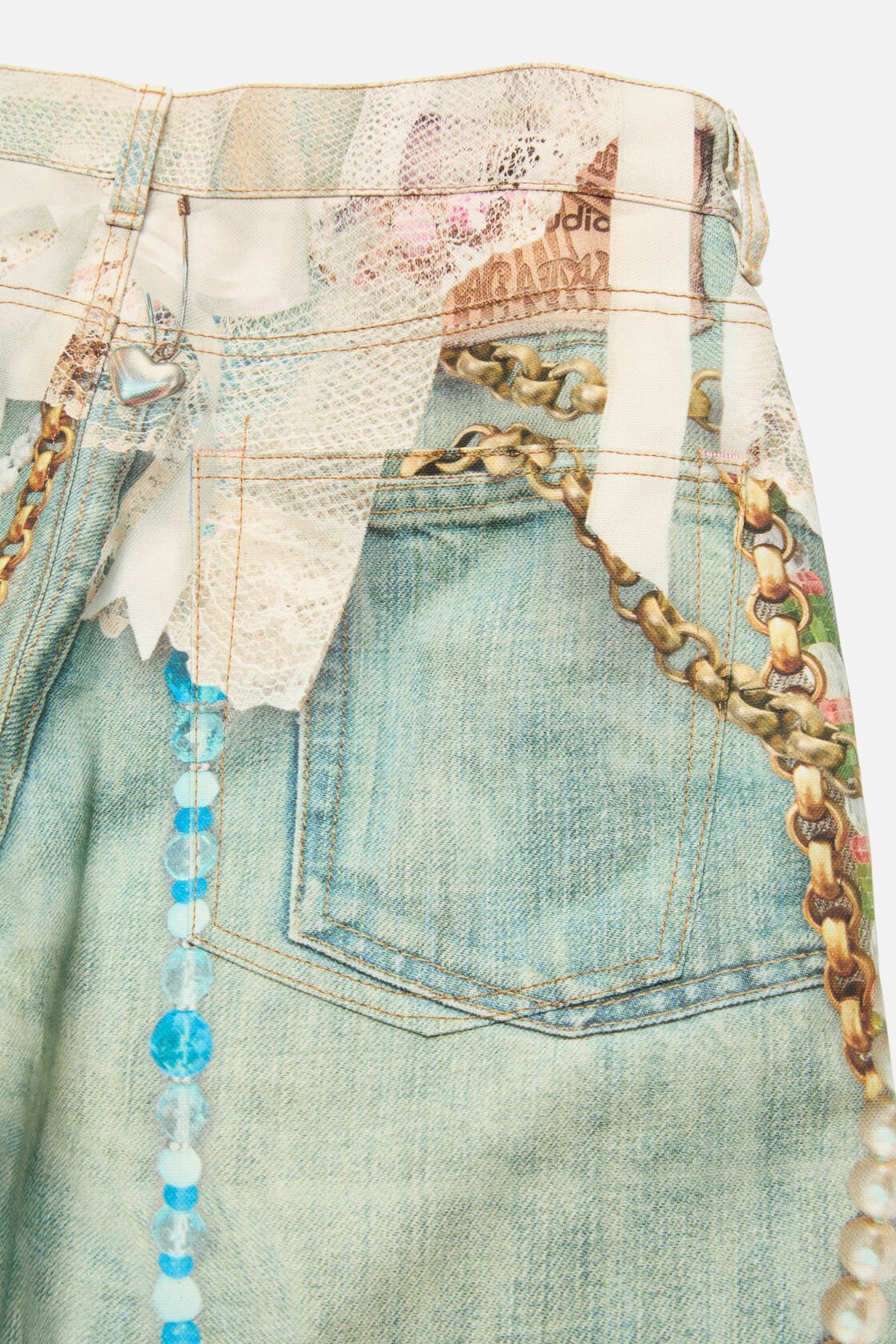 Loose fit jeans - 1981, White/green, 2000x