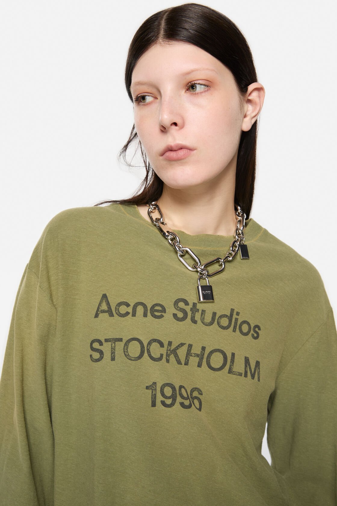 Sprayed 1996 logo t-shirt, Olive green, 2000x