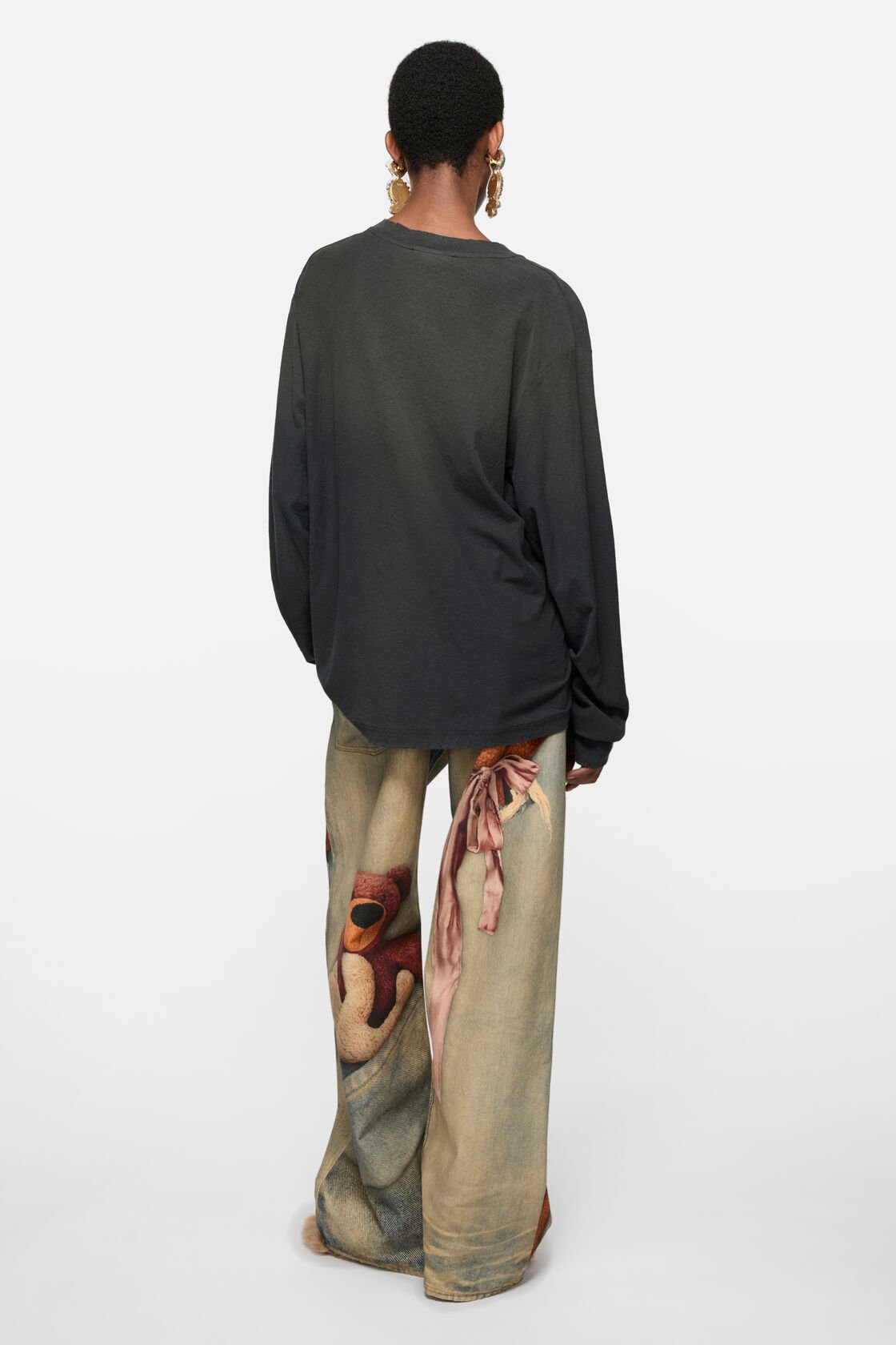 Sprayed 1996 logo t-shirt, Faded black, 2000x