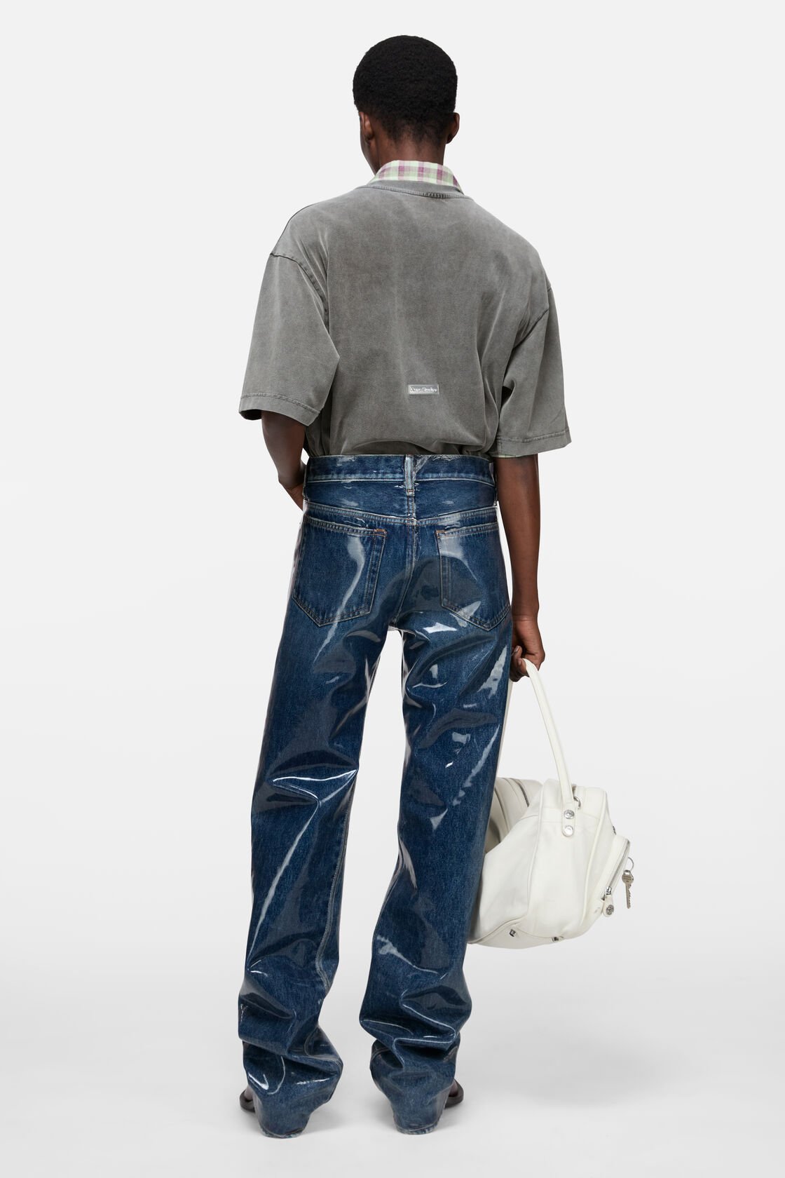 Rubber logo t-shirt, Faded black, 2000x