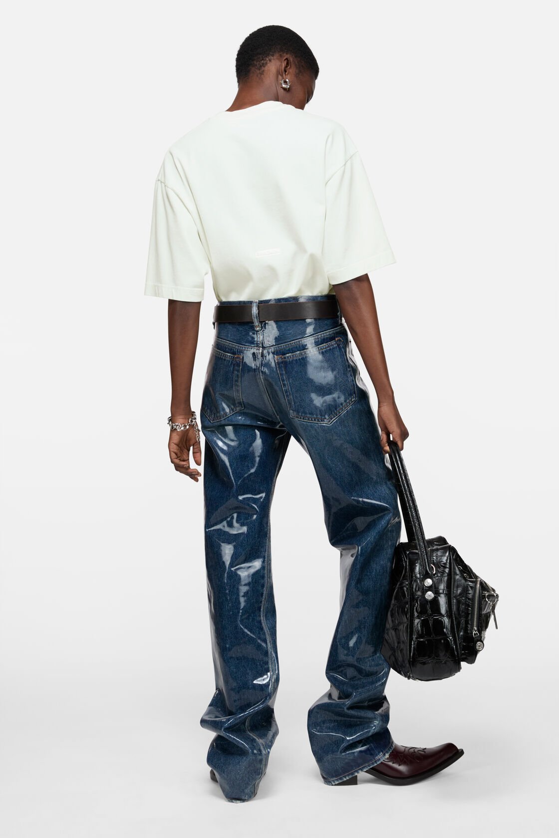 Rubber logo t-shirt, Ice White, 2000x