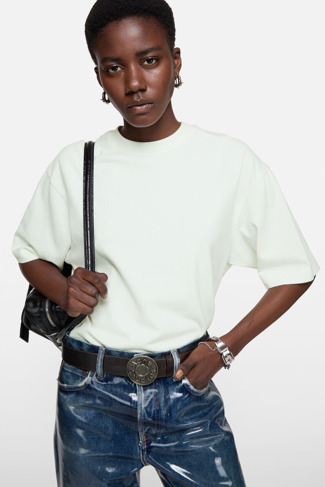 Rubber logo t-shirt, Ice White, 2000x