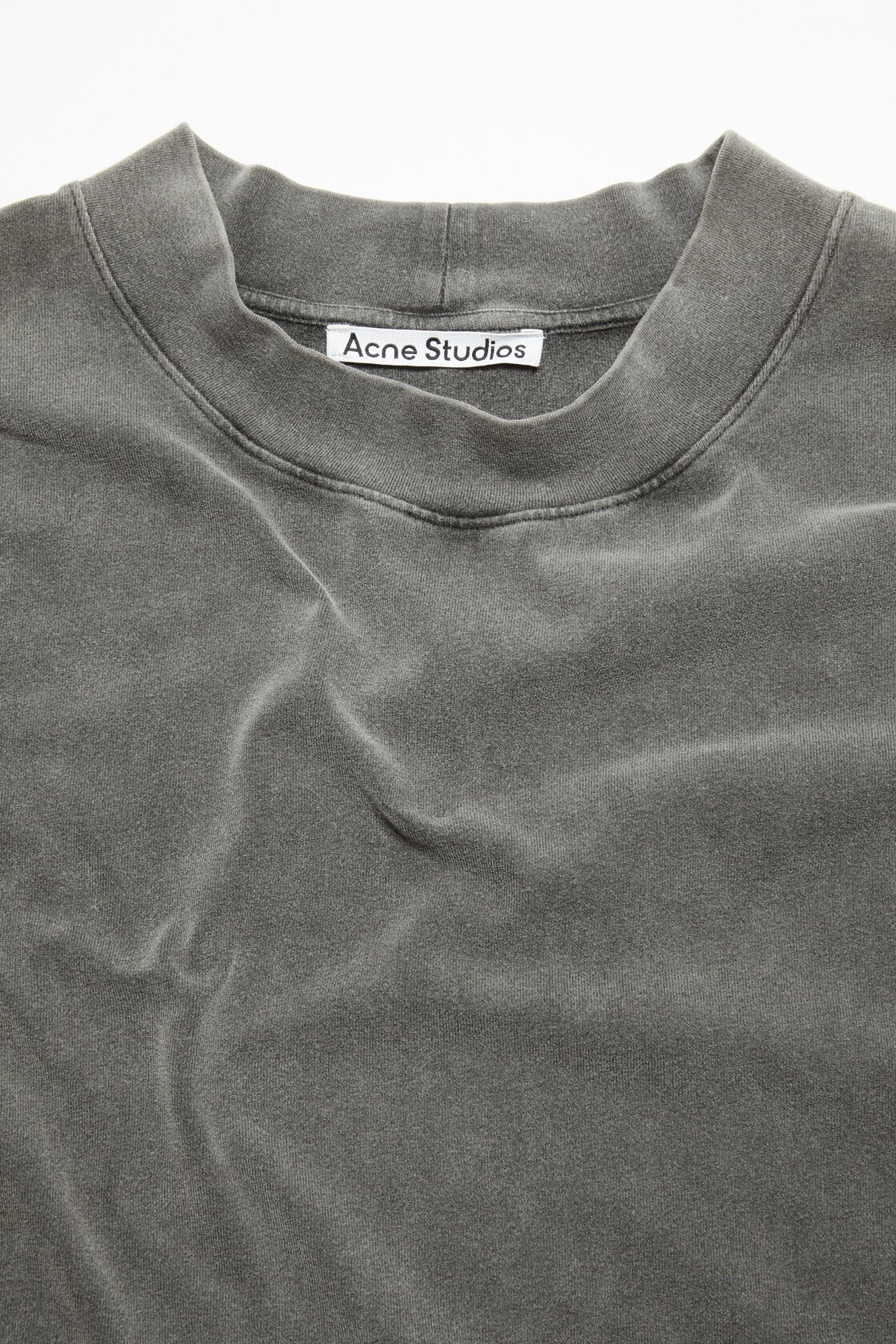 Relaxed rubber logo t-shirt, Faded black, 2000x