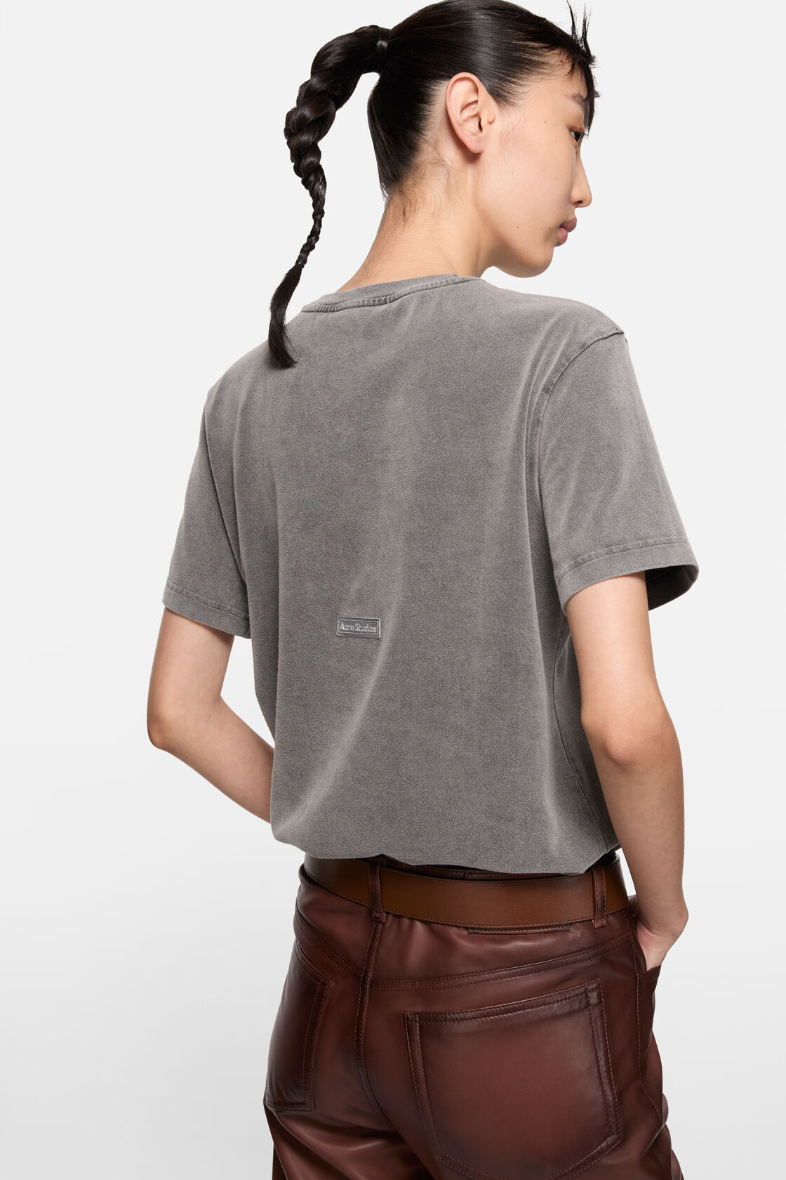 Rubber logo t-shirt, Faded black, 2000x