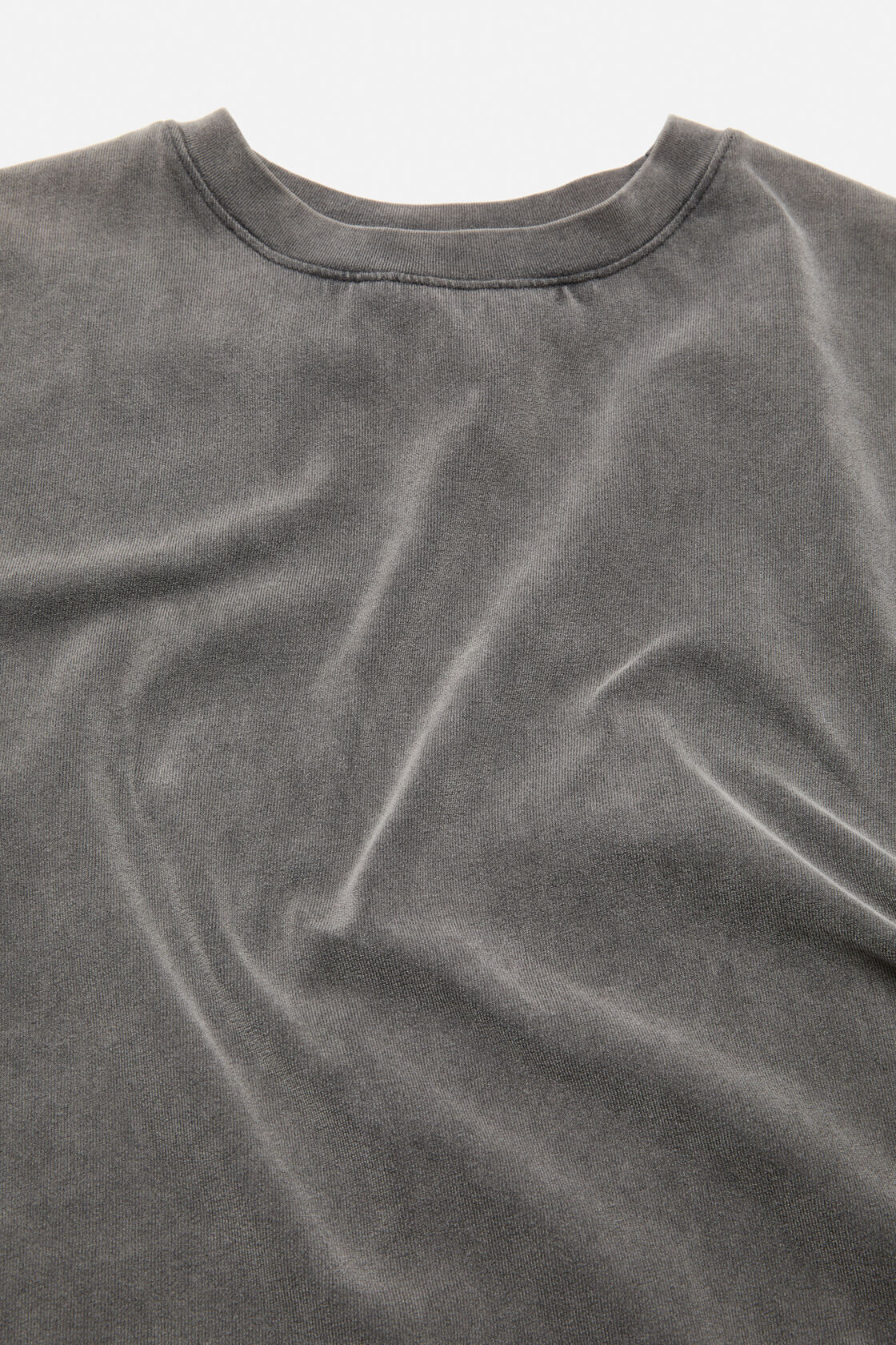 Rubber logo t-shirt, Faded black, 2000x