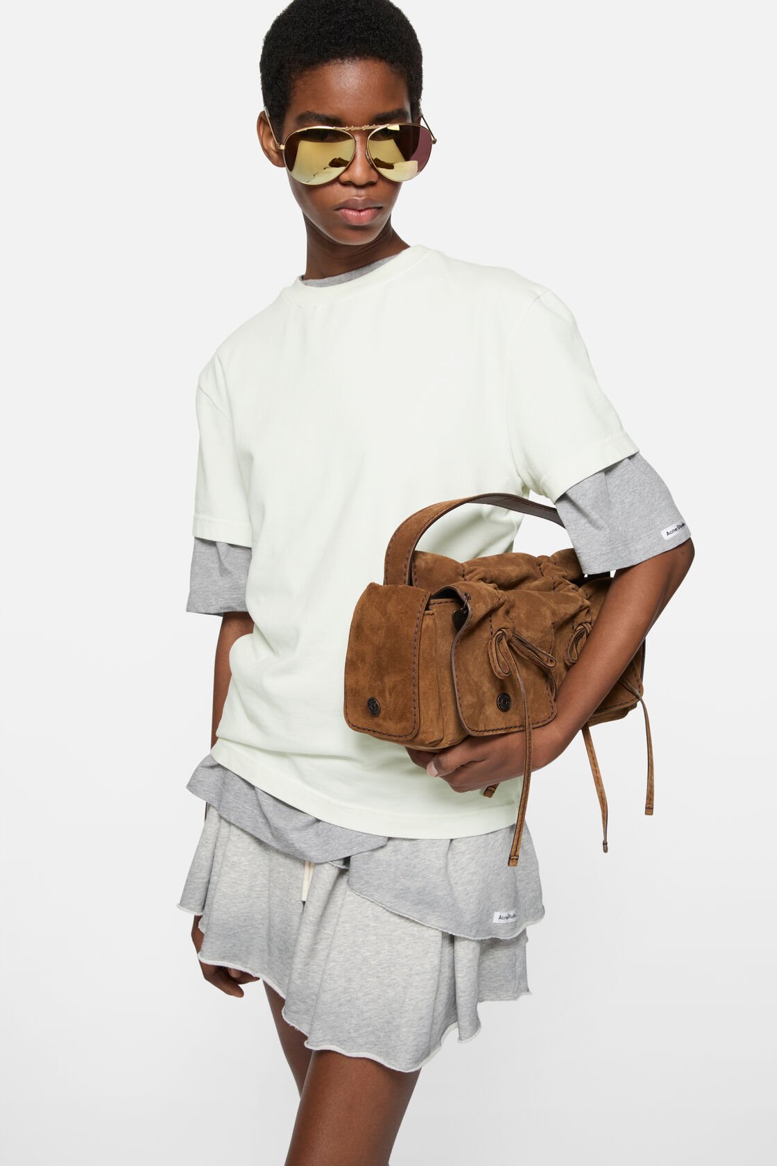 Rubber logo t-shirt, Ice White, 2000x