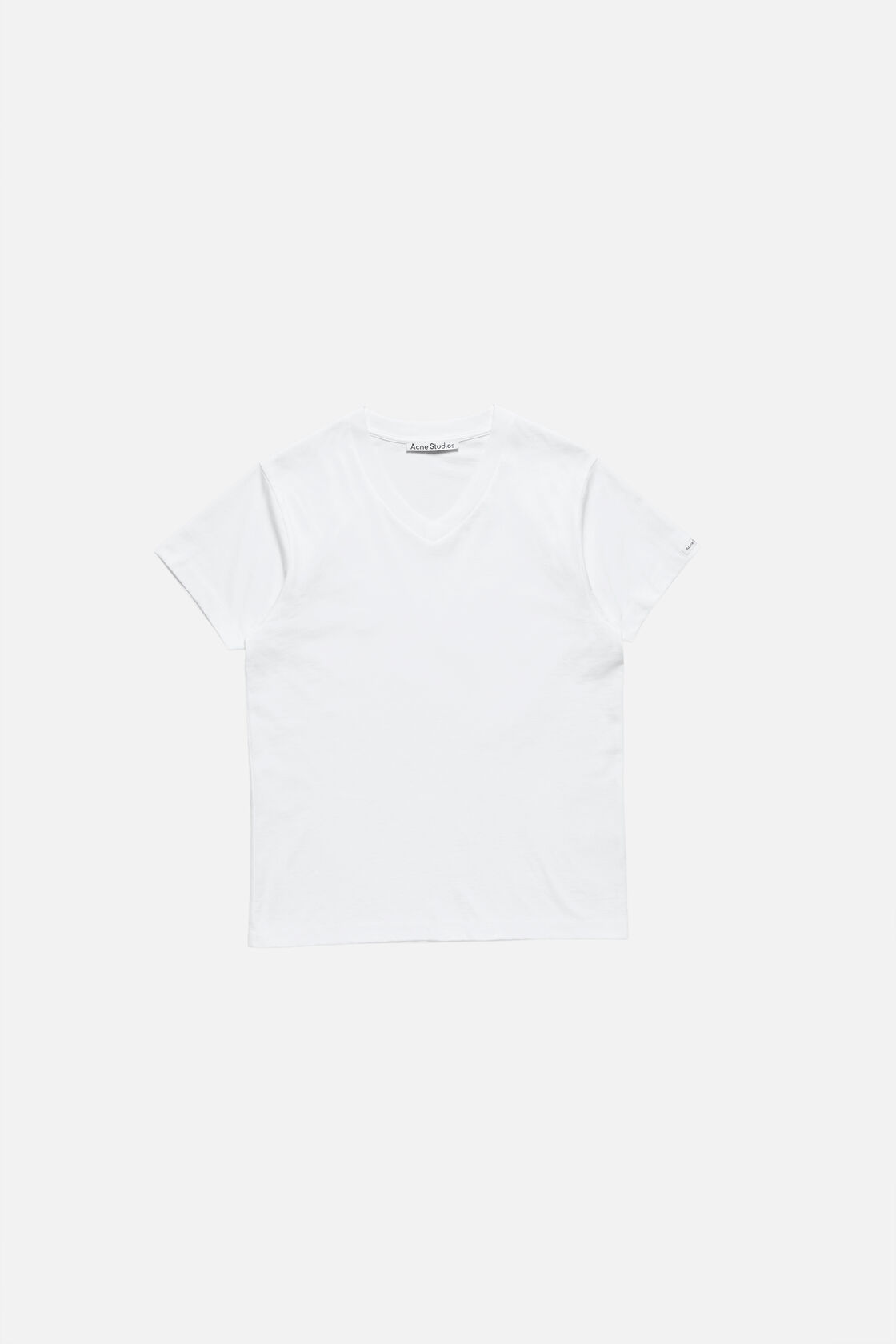 Satin label v-neck t-shirt, Optic White, 2000x