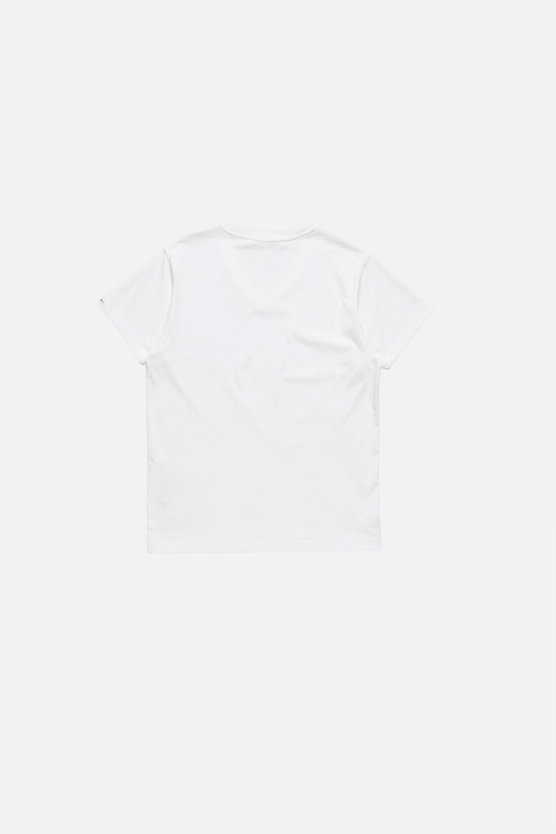 Satin label v-neck t-shirt, Optic White, 2000x