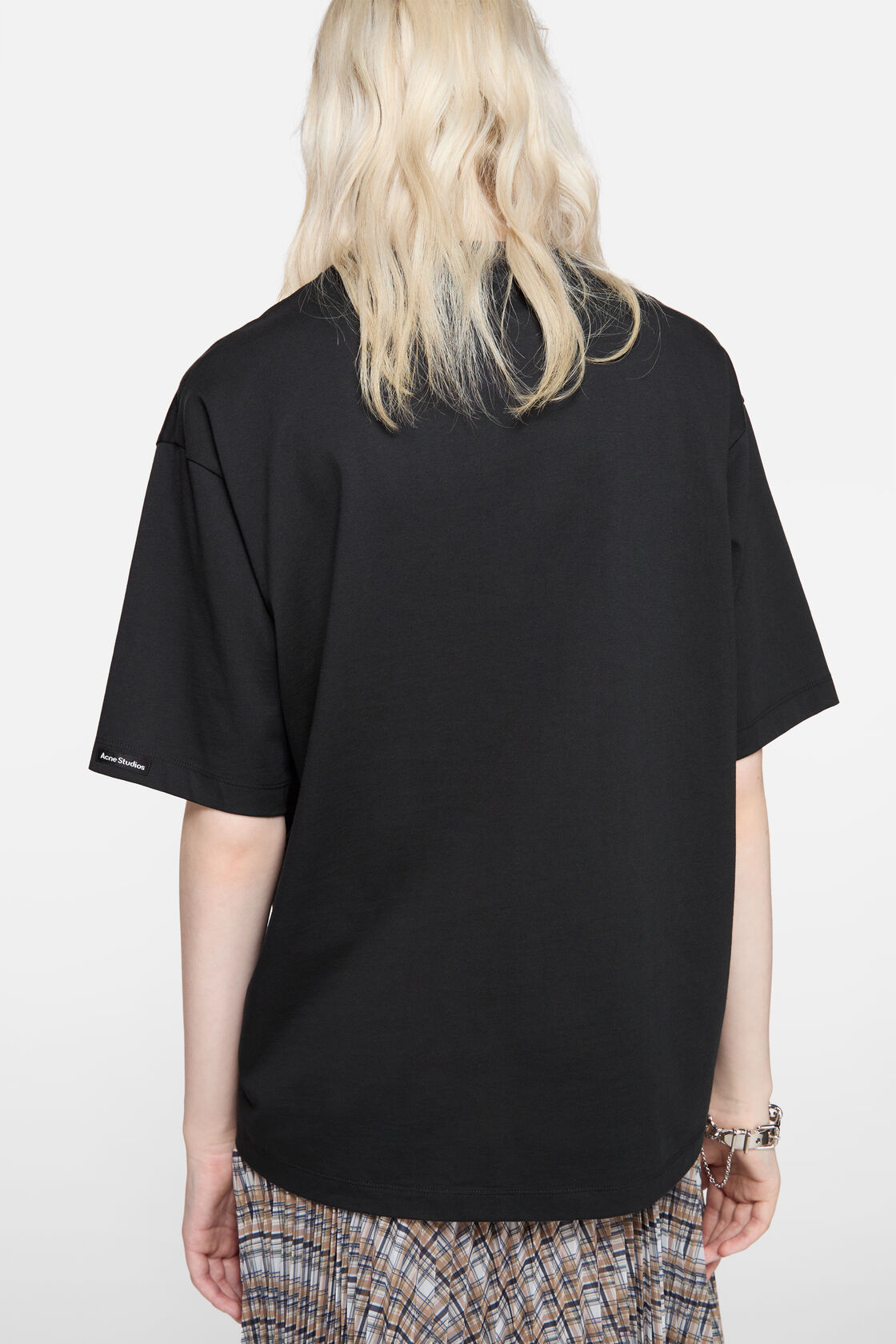 Satin logo t-shirt - relaxed, Black, 2000x