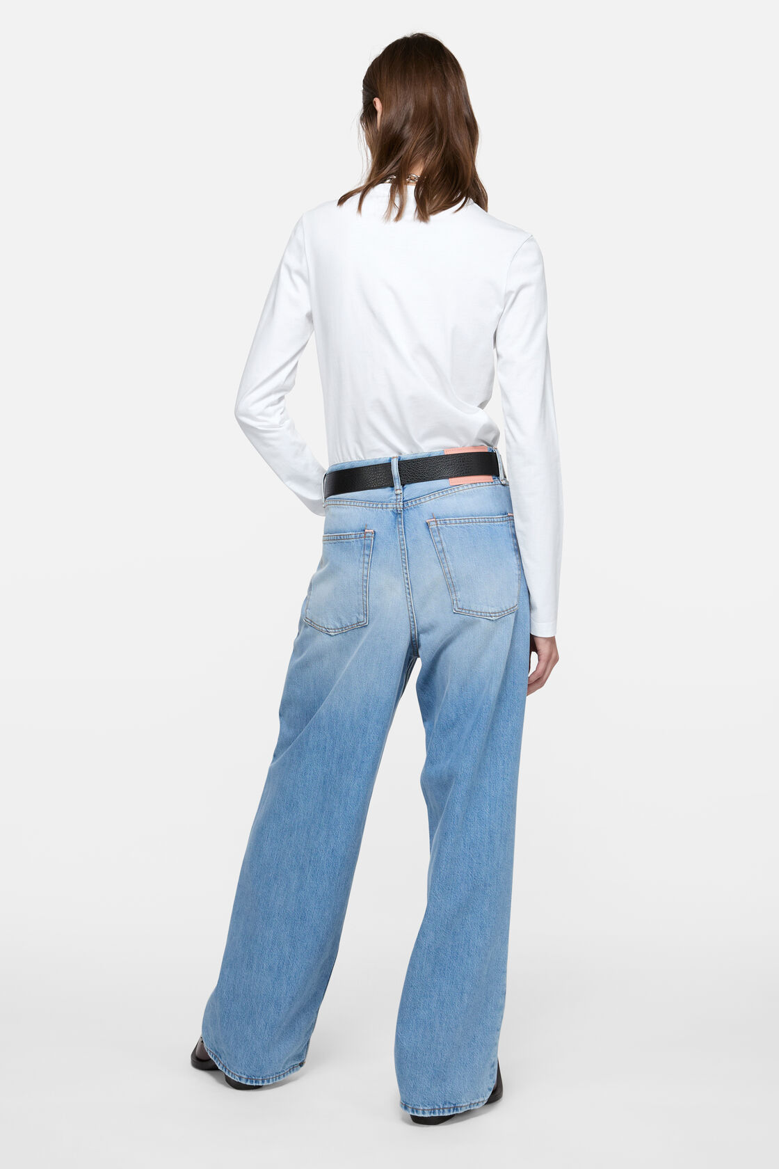 Satin label t-shirt - regular, Optic White, 2000x