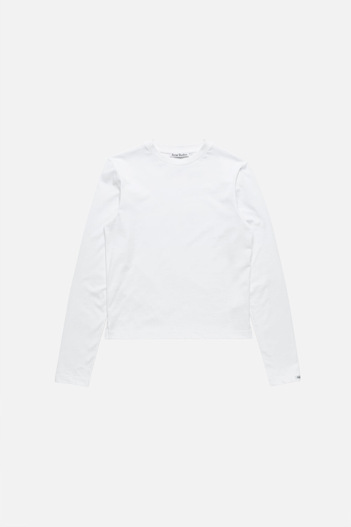Satin label t-shirt - regular, Optic White, 2000x
